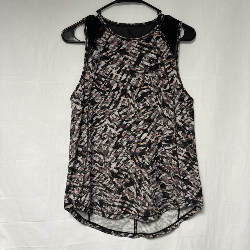 Lululemon Sculpt Tank Top Geometric Sheer Run Walk Basic Yoga Gym Hike Athleisur